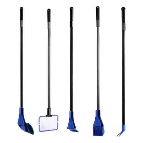 Aquarium Cleaning Kit-A Maintenance Set Comprising A Magnetic Algae-Scraper, A Siphon Water Changer, and A Fish Net 1