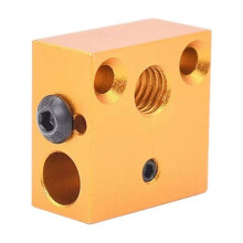 3D Heat Block Heat Sink for E3D V5 V6 MK7 MK8 MK2 Volcano PT100 CR10 2 in 1 OUT Aluminum/Brass Hotend 3D Printer Parts