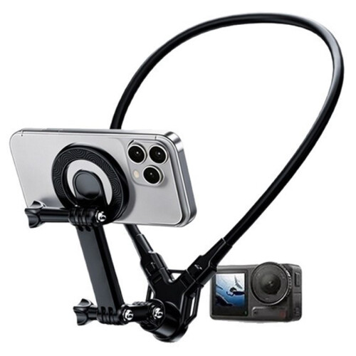 Supporto Magnetico da Collo per Telefono, Supporto Pettorale A Mani Libere per Vlog, Selfie e Smartphone, per  e per  Action Camera.