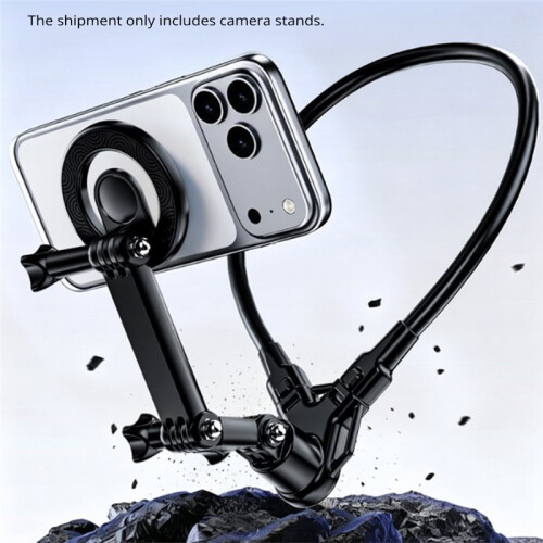Supporto Magnetico da Collo per Telefono, Supporto Pettorale A Mani Libere per Vlog, Selfie e Smartphone, per  e per  Action Camera. 2