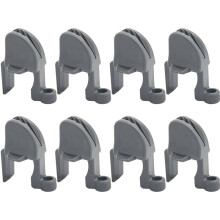 8PCS Grey Serrated Clip Pontoon Bumper Holders Nylon Boat Mooring Accessories for Marine Protection