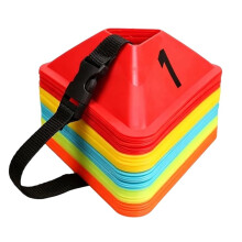 24 Pack Soccer Training Cones, 1-24 Numbered Sports Cones with Carry Bag Agility Disc  Cones with Strap