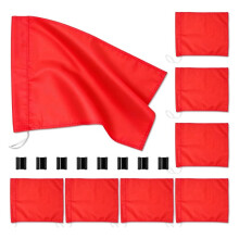 8 Pcs Red Soccer Corner Flags with Fastening Clips, Replacement Referee Flags for Match Practice Football Training