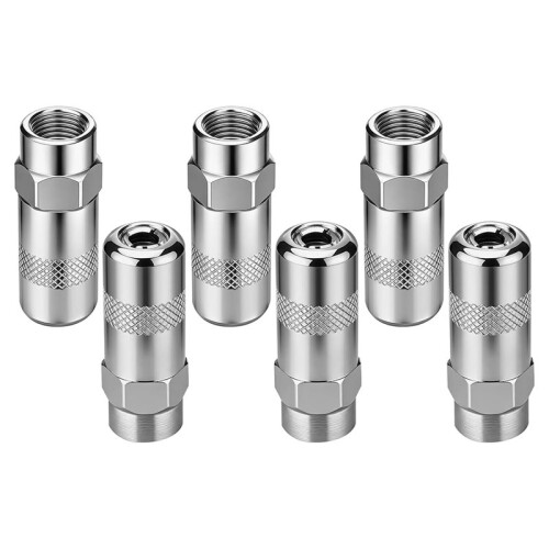 6pcs Grease Applicator Tip for 1/8" NPT- High-Pressure Flat Nozzle 10000 PSI for Efficient Greasing