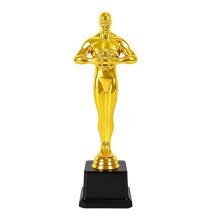 Plastic Gold Award Trophy 10 Inch Golden Award for Award Ceremony,Celebration Competition,Events, Sports