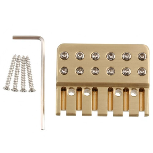 6 String Brass Headless Electric Guitar String Lock Headless Guitar String Lock Electric Guitar Bridge Locking Nut