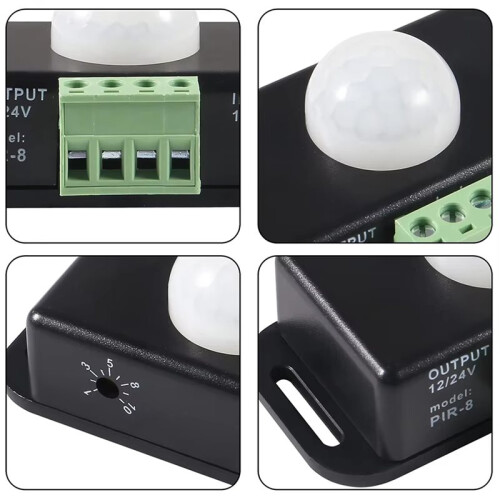 2pcs  12V 24V 8A Automatic Adjust PIR Motion Sensor  IR Infrared Detector Light  Module for LED Light Lamp 1
