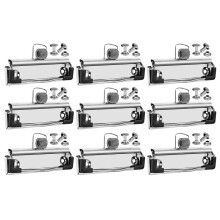 Verpakking van 10 Metalen Klemborden (10 cm, Inclusief Schroeven) - Stevige Papierklemmen voor Kantoormappen en Prikborden