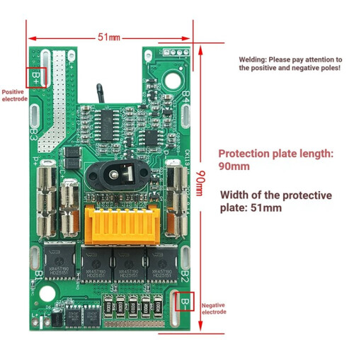 For  21700 4TOLL Protection Board Without Balanced  Dual Charger Full-Decoding Protection Board 1