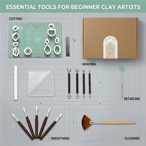Earring Making Kit with Clay Cutters Modeling Tools and Hardware, DIY Handmade Jewelry  Set for Beginners 2
