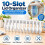 Food Container Lids Organizer - Airtight Plastic Fresh-Keeping Box Rack for Home Kitchen Storage 6