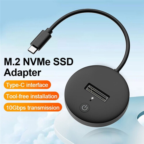 Boîtier SSD Externe USB-C 10 Gbit/S pour PC Portable, Ordinateur de Bureau, Format M2 NVMe 1