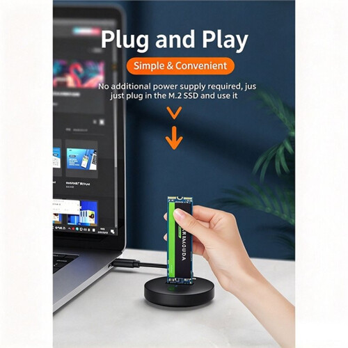 Boîtier SSD Externe USB-C 10 Gbit/S pour PC Portable, Ordinateur de Bureau, Format M2 NVMe 2