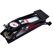 Portable High Pressure Foot Pump for Car Tire, Bike, Motorcycle - Manual Single Cylinder Floor Air Inflator with Gauge