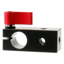 15 mm Stangklem Compatibel met Camerarig, Aluminiumlegering Bevestiging met 1/4 Inch Schroefdraad voor Monitor en Microfoon