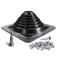 Hochtemperatur-Silikon-Ofenschlauch, Rohrdurchführung für Rohre mit Außendurchmesser 1/4" Bis 5-3/4", Vierkantfuß, Schrauben und