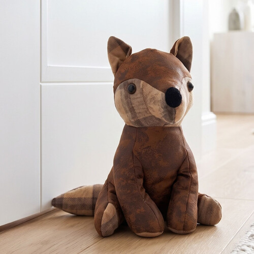 Homescapes Luxury Fox Door Stop, Polyester Cover with Sand Filling 1