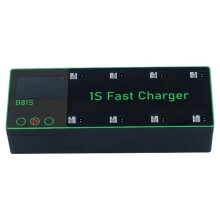 8-Channel 1S LiPo Battery Charger Max 4.5A Per Channel XT60 Type-C Dual Inputs BT2.0 & PH2.0 Parallel Charger