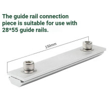 4PCS 15cm Solar Panel Aluminum Mount Rail Connector, Photovoltaic Support Rail Connector, for Connect and Fix Solar Rail