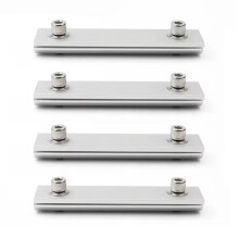 4 Conectores de Riel de Montaje de Aluminio para Paneles Solares de 15 cm, Conector de Riel de Soporte Fotovoltaico, para Conectar y Fijar Rieles