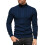 Herren Strickpullover mit Rollkragen, gestrickt, warm, langärmlig, marineblau XXL — herrenpullover rollkragen 1