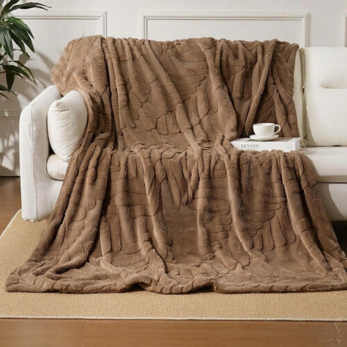 Polar Blanket Sofa Throw Fluffy Warm Elegant Green 200x230 cm 2
