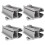 4PCS Solar Panel Thin Film End Clamp Aluminum PV Mounting Bracket, for 6-10mm Universal Solar Panel Mount 1