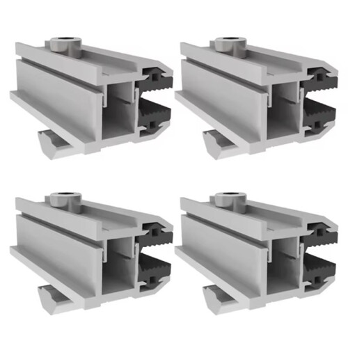 4PCS Solar Panel Thin Film End Clamp Aluminum PV Mounting Bracket, for 6-10mm Universal Solar Panel Mount