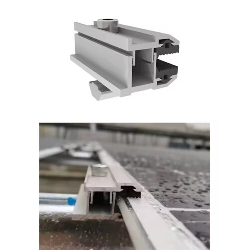 4PCS Solar Panel Thin Film End Clamp Aluminum PV Mounting Bracket, for 6-10mm Universal Solar Panel Mount 1