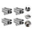 4PCS Solar Panel Thin Film End Clamp Aluminum PV Mounting Bracket, for 6-10mm Universal Solar Panel Mount 4