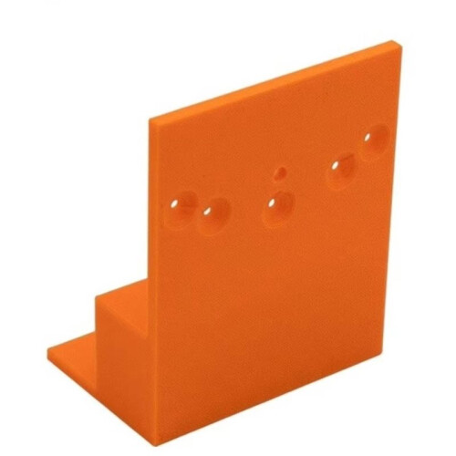 Stepped Positioning Plate for Wardrobe Side Installation Precision Tool Orange Plastic Hinge Mounting Cabinet Assembly