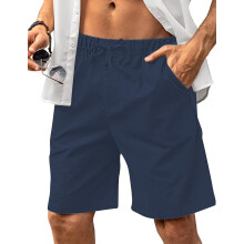 Herren Leinenshorts Bermuda Atmungsaktiv Leicht Blau Größe XXL — herrenshorts leinen, bermuda shorts herren