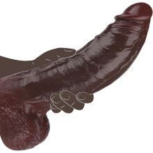11.6"Curved Realistic Anal Dildo Sex Toys,Dual Silicone Thick BBC Dildos