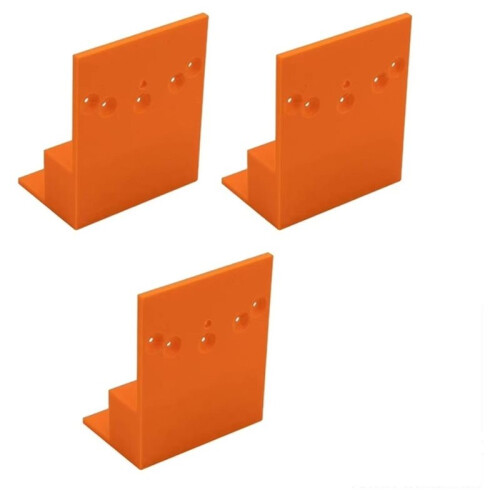 Stepped Positioning Plate for Wardrobe Side Installation Precision Tool Orange Plastic Hinge Mounting Cabinet Assembly 1
