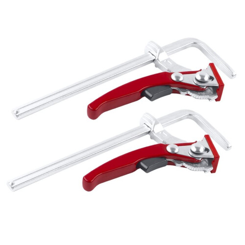 2pcs Ratcheting Table Clamp, Quick Release Clamp for MFT and Guide Rail System, Bar Clamp,F-Clamp Multi-Function Ratchet