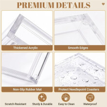 4x4-Inch Hand Quilting Supplies Kit with Tray, Batting Pads, A5 Backboards, Sewing Clips and Clear Thread for DIY