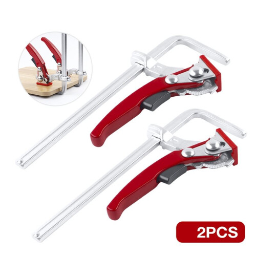 2pcs Ratcheting Table Clamp, Quick Release Clamp for MFT and Guide Rail System, Bar Clamp,F-Clamp Multi-Function Ratchet 1