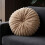 Homescapes Round Pleated Cushion, 36 cm 2