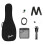 Fender Squier by Fender Debut Stratocaster Beginner Electric Guitar Pack, Black 4