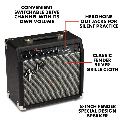 Fender Fender Frontman 20G Electric Guitar Amp, Beginner Practice, 20W, Red 1