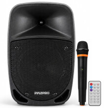 Pyle 800W Portable Bluetooth PA Speaker - 8’’ Subwoofer, LED Battery Indicator Lights w/Built-in Rechargeable Battery, MP3/USB/SD Card Reader, and
