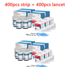 Sinocare medidor de glucosa en sangre AQ Pro I, kit con 400 tiras reactivas y lancetas