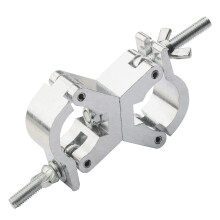 Lighting Truss Swivel Coupler Clamps for Lights, Lighting O Clamp Dj Light Pole Clamp Quick Release Dual Head Truss Clamp, Dual Swivel Tube Clamp Two