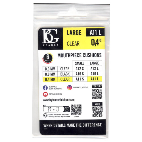 BG Mouthpiece Patch - Clear Large 0.4 mm thick AA11L 2