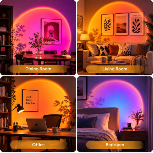 Hausdemo Sunset Lamp Sun Light LED (Dark Black) 2
