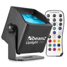 BeamZ BBP44 Weatherproof Battery Uplighter - Wireless, Compact Battery Operated Uplighters with 4X 4W RGBW LEDs, IP65 Rated for Outdoor Events, 25hr