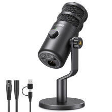 MAONO PD100 Gen2 USB/XLR Dynamic Microphone for PC, 192kHz/24Bit Broadcast Audio, Tap-to-Mute, Real-Time Monitoring, Full Metal Body, USB & XLR Cable