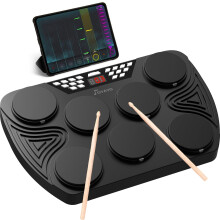 OYAYO Tabletop Electric Drum Set, Portable Electronic Drum Kit with LED Display and Built-in Speakers, E-Drums Support PC Connection for Gift for kid