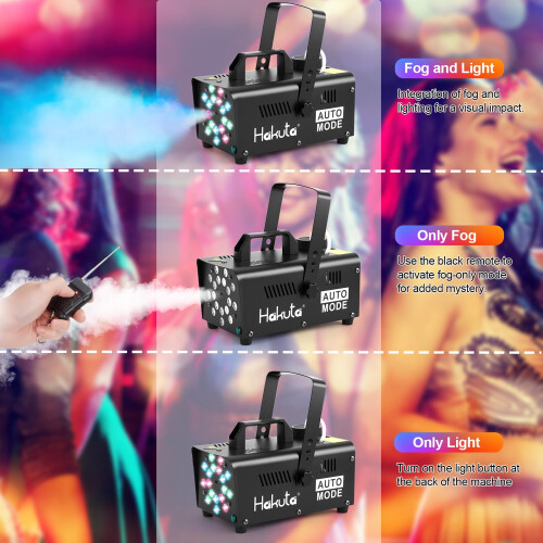 Hakuta Fog Machine,18 LED Lights,Smoke Machine Automatic 2