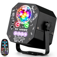 POGOLAB Disco Lights for Parties – Sound Activated DJ Lights with Remote